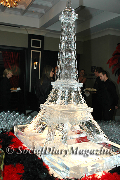 University Club's Ice Sculpture Display of the Tour Eiffel